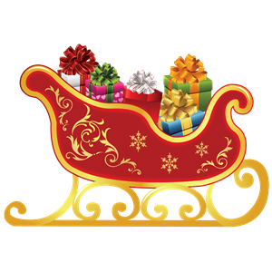 Santa sleigh PNG-38656